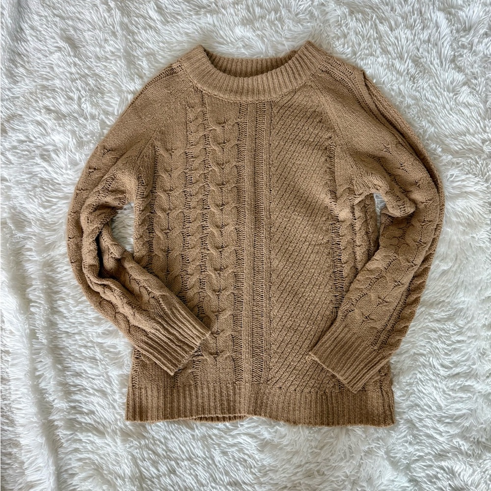BiBi Cable Knit Sweater in Brown